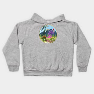 just a girl who loves dinosaurs Kids Hoodie